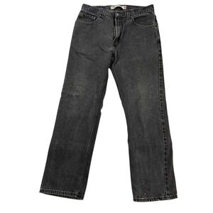 Levi's 505 Regular Fit Jeans Mens 34x32 Gray Black Stonewash Denim Made in...